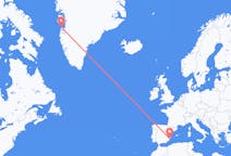 Voli da Aasiaat, Groenlandia ad Alicante, Spagna
