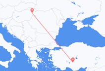 Vluchten van Debrecen, Hongarije naar Konya, Turkije