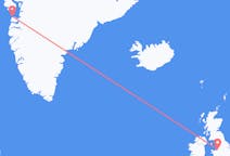 Flyg från Aasiaat, Grönland till Liverpool, England