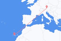 Flyg från Teneriffa, Spanien till Salzburg, Österrike
