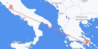 から ギリシャへ イタリアのフライト
