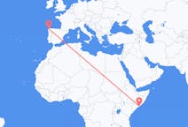 Flyg från Mogadishu, Somalia till La Coruña, Spanien