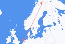 Flyrejser fra Kiruna, Sverige til Amsterdam, Holland