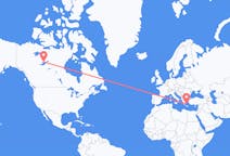 Flights from Yellowknife, Canada to Plaka, Milos, Greece