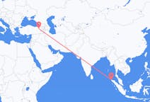 出发地 印度尼西亚班達亞齊目的地 土耳其埃尔祖鲁姆的航班