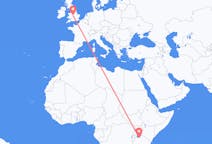 Flyg från Mwanza, Tanzania till Birmingham, England