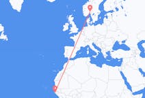 Flights from Ziguinchor, Senegal to Oslo, Norway
