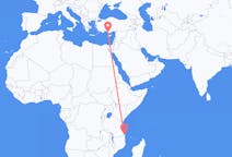 Flights from Mtwara, Tanzania to Gazipaşa, Turkey
