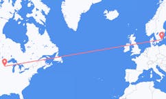 Vols de Minneapolis, États-Unis pour Kalmar, Suède