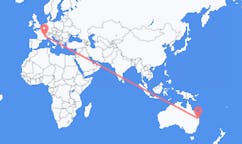 Flyreiser fra Sunshine Coast Region, Australia til Chambery, Frankrike