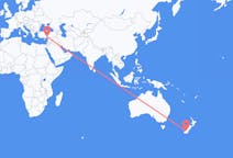 Flyg från Komani, Nya Zeeland till Adana, Turkiet
