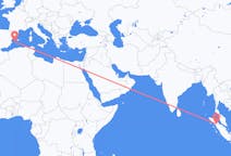 Flyrejser fra Siborong-Borong, Indonesien til Ibiza, Spanien