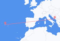 Vluchten van São Jorge, Portugal naar Dubrovnik, Kroatië