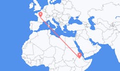 Flyrejser fra Lalibela, Etiopien til Limoges, Frankrig