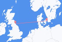 Flyreiser fra Newcastle upon Tyne, England til København, Danmark