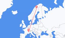 Flyreiser fra Chambery, Frankrike til Kiruna, Sverige