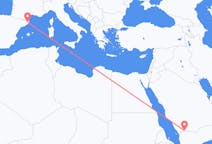 Vols de Najran, Arabie saoudite pour Gérone, Espagne