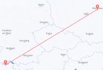 Flyg från Zürich, Schweiz till Warszawa, Polen
