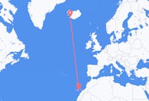 Flyrejser fra Las Palmas de Gran Canaria, Spanien til Reykjavík, Island