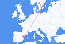Flights from Valencia, Spain to Ronneby, Sweden