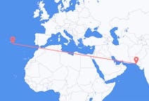 Flyreiser fra Karachi, til Ponta Delgada