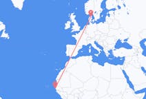 Flüge von Dakar, der Senegal nach Aalborg, Dänemark
