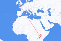 Flyreiser fra Kisumu, Kenya til Saint Helier, Jersey