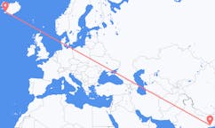 Vluchten van Calcutta, India naar Reykjavík, IJsland