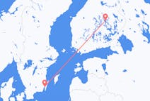 フィンランドのから クオピオ、スウェーデンのへ カルマル市フライト