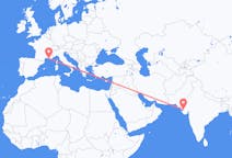 Flights from Kandla, India to Marseille, France