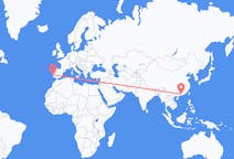 Flyg från Guangzhou, Kina till Lissabon, Portugal
