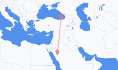 出发地 沙特阿拉伯欧拉目的地 土耳其特拉布宗的航班