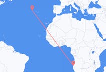 Flights from Namibe, Angola to Flores Island, Portugal