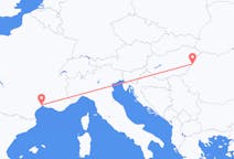 Fly fra Oradea til Montpellier