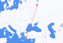 ロシアのから モスクワ、ギリシャのへ ロドス島フライト