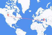 加拿大出发地 埃德蒙顿飞往加拿大目的地 埃尔祖鲁姆的航班