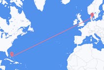 Flyg från Rock Sound, Bahamas till Århus, Danmark