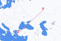 Flyreiser fra Samara, Russland til Izmir, Tyrkia