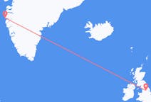 Flyg från Leeds, England till Sisimiut, Grönland