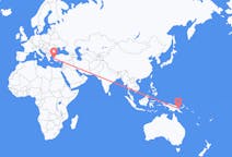 Flyreiser fra Lae, Papua Ny-Guinea til Izmir, Tyrkia
