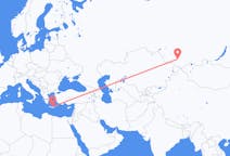 Flights from Gorno-Altaysk, Russia to Heraklion, Greece