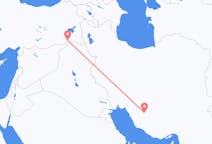 Loty z Sziraz, Iran do Şırnaka, Turcja