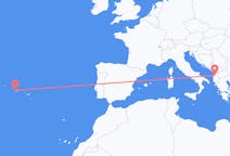 Flights from Horta, Azores, Portugal to Tirana, Albania