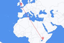 Flyreiser fra Kisumu, Kenya til Cardiff, Wales