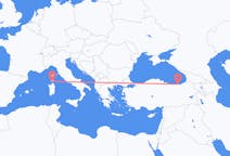 Vluchten van Figari, Frankrijk naar Trabzon, Turkije