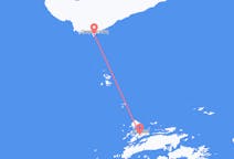 Voli da Qeqertarsuaq, Groenlandia ad Aasiaat, Groenlandia
