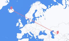 Flights from the city of Nukus, Uzbekistan to the city of Akureyri, Iceland
