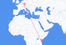 Flyrejser fra Zanzibar til Memmingen