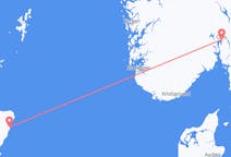 Vluchten van Aberdeen, Schotland naar Oslo, Noorwegen