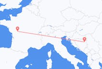 Flyg från Tuzla, Bosnien och Hercegovina till Poitiers, Frankrike